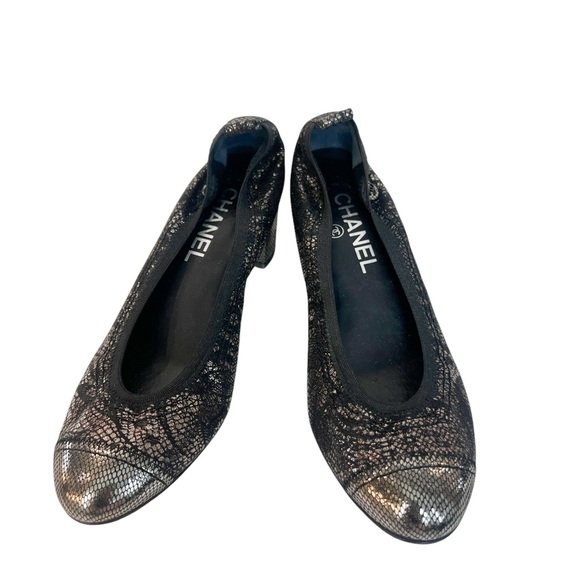 Chanel Leather Elastic Stretch Spirit CC Pumps - Picture 8 of 9